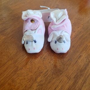 Cloud Island Baby Girl Unicorn Booties